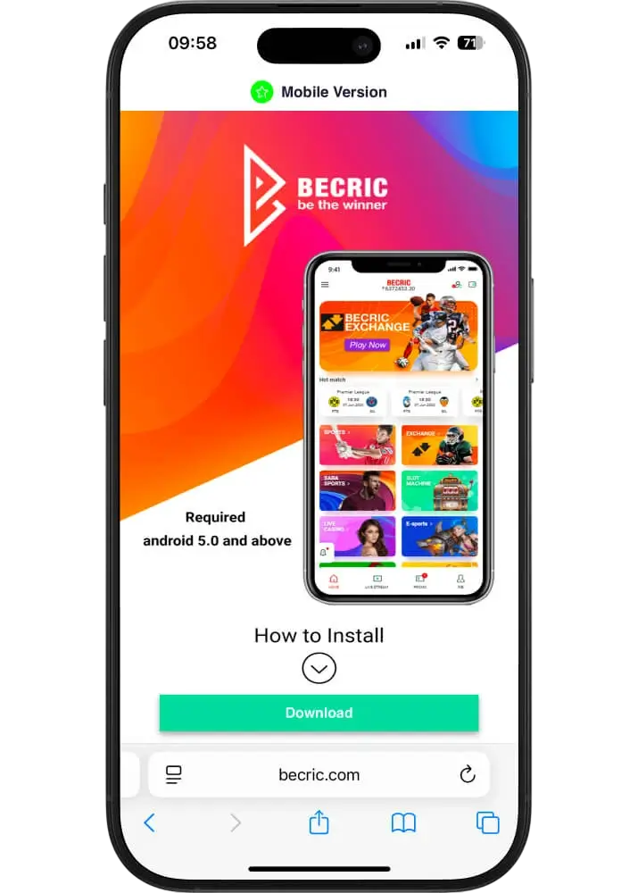 Guide to Installing the Becric App on Android and iOS Guide to Installing the Becric App on Android and iOS